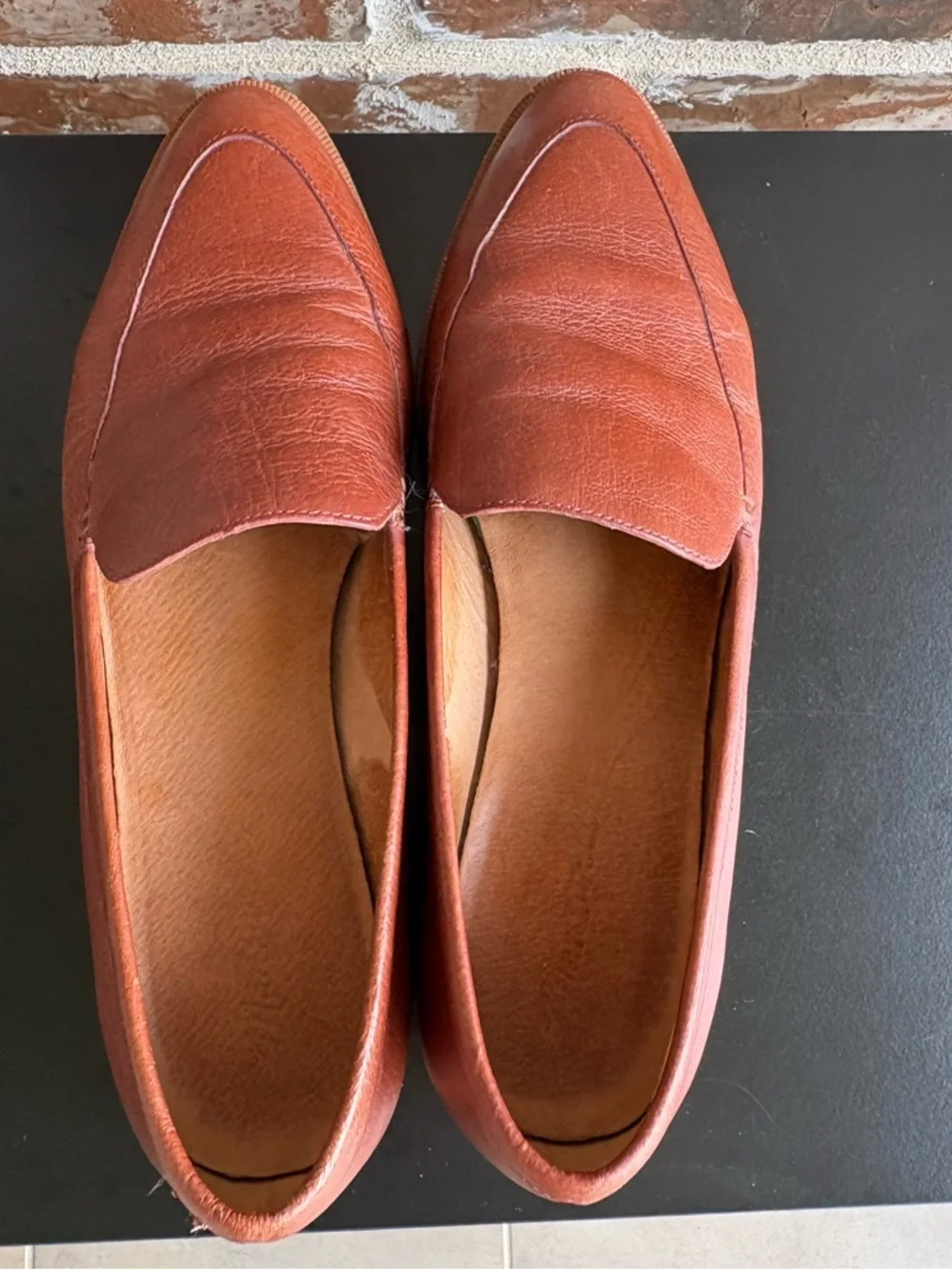 Madewell The Frances Loafers Burnished Mahogany Leather Size 10